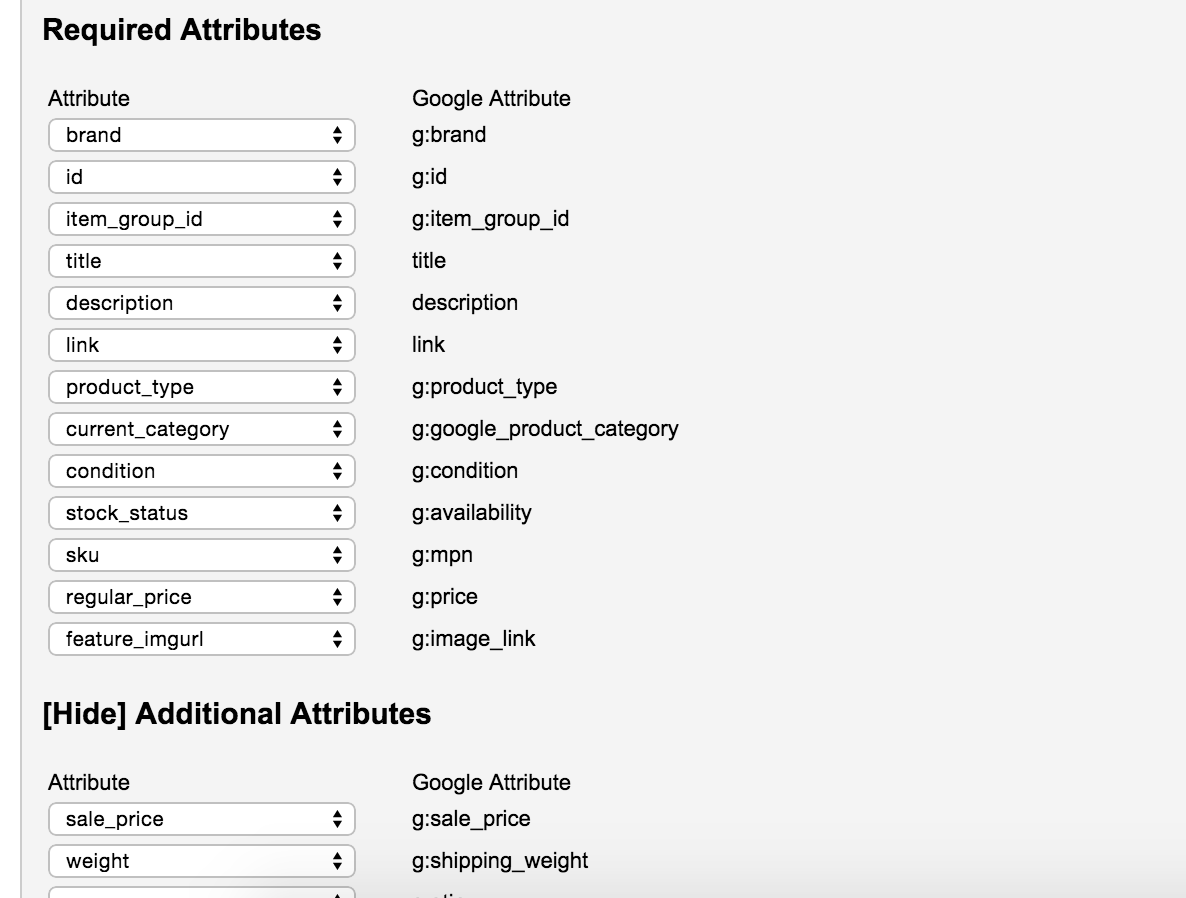 joomla mapping attributes