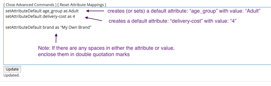 setting default attributes