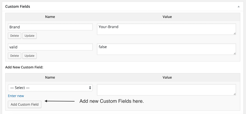 mappable custom fields