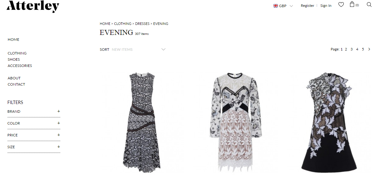 use ExportFeed to sell dresses from atterley