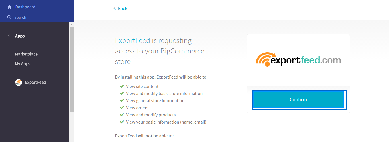 confirm-installation-bigcommerce-control-panel