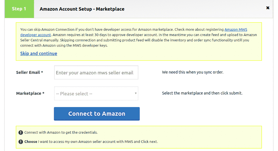 amazon feed without connection optim