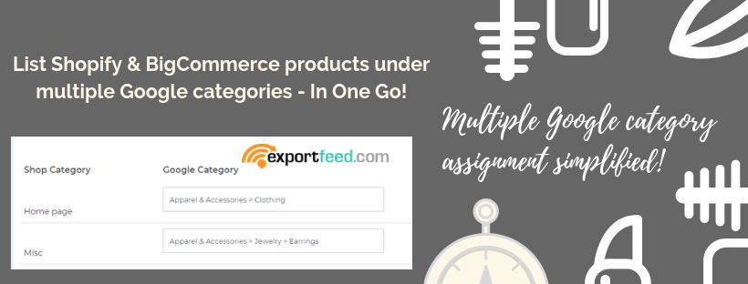 listing Shopify BigCommerce products under different Google categories
