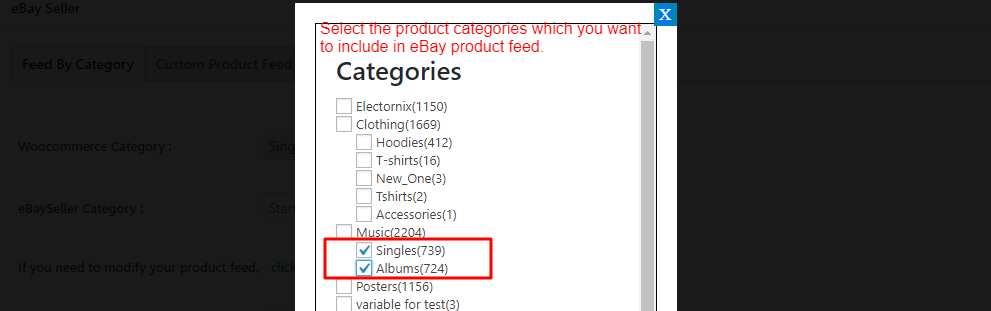 woocommerce category selection