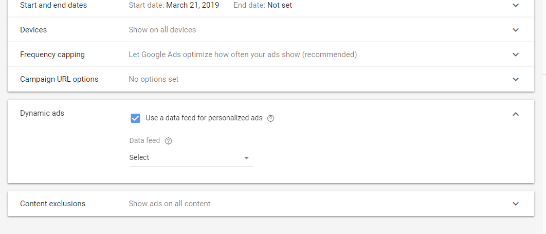 use data feeds for personalized ads