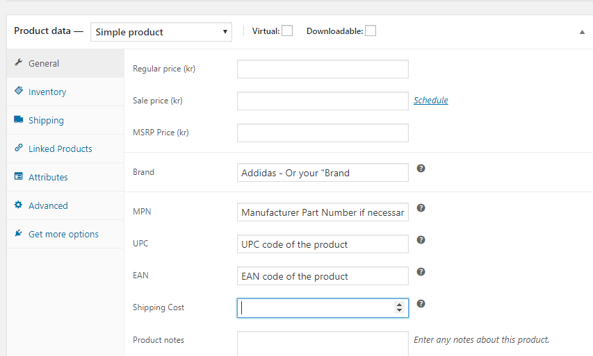 Woo Additional Fields in WooCommerce Product