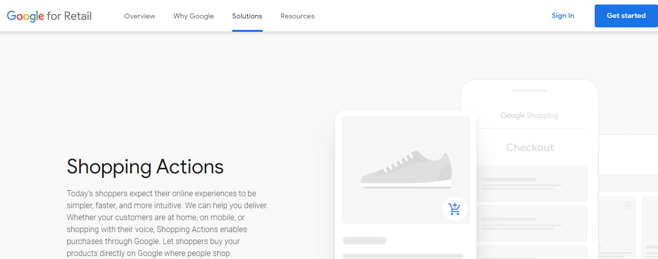 google shopping actions